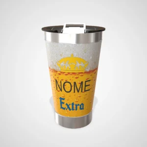 Copo Térmico Personalizado Cerveja 473ml – Nome Extra
