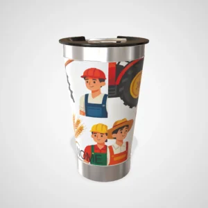 Copo Térmico Personalizado Dia do Trabalho 473ml – Agricultora