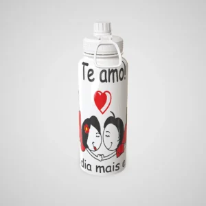 Garrafa Térmica Personalizado Com Alça Dia dos Namorados - Cada Dia Mais