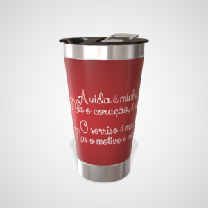 Copo Térmico Personalizado Dia dos Namorados 473ml – O Coração é Seu 