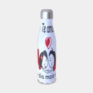 Garrafa Térmica Cada Dia Mais Dia dos Namorados Slim 500ml