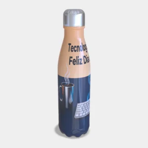 Garrafa Térmica Tecnologia Dia do Trabalhador Slim 500ml