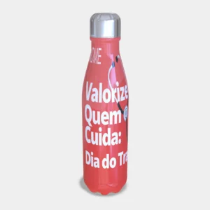 Garrafa Térmica Saúde Dia do Trabalhador Slim 500ml