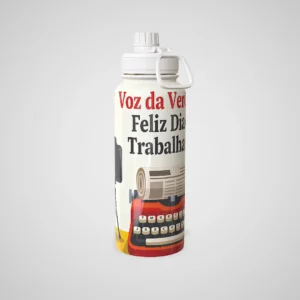 Garrafa Térmica Jornalista Com Alça Dia do Trabalhador