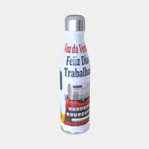 Garrafa Térmica Jornalismo Dia do Trabalhador Slim 500ml