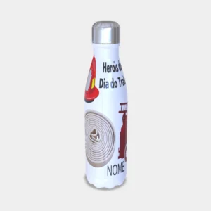 Garrafa Térmica Bombeiro Dia do Trabalhador Slim 500ml
