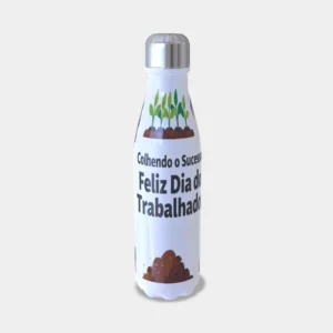 Garrafa Térmica Agricultura Dia do Trabalhador Slim 500ml