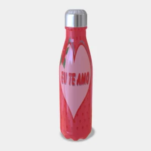 Garrafa Térmica Eu te Amo Dia dos Namorados Slim 500ml