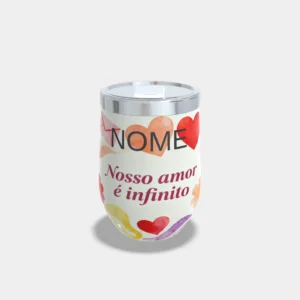Copo Cuia Térmico Personalizado Dia dos Namorados 360ml – Nosso amor infinito