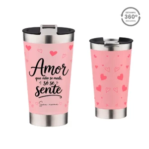 Copo Térmico 473ml – Amor Que Se Sente