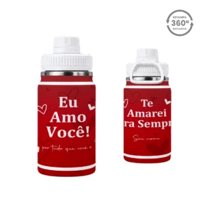 Garrafa Térmica com Alça 350ml – Amo Você