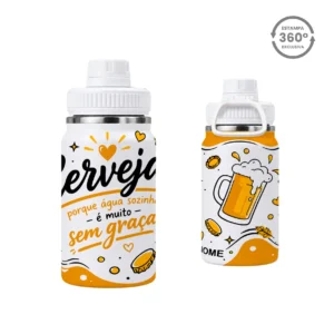 Garrafa Térmica com Alça 350ml – Água Sem Graça