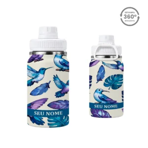 Garrafa Térmica com Alça 350ml – Beija-Flor