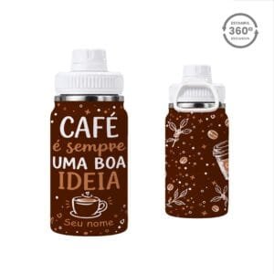 Garrafa Térmica com Alça 350ml – Café Sempre é uma Boa Ideia