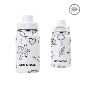 Garrafa Térmica com Alça 350ml – Tudo Posso (Fp 4:13)