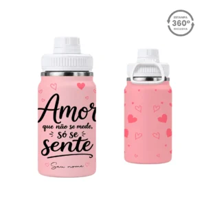 Garrafa Térmica com Alça 350ml – Amor Que Se Sente