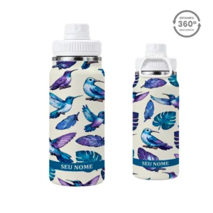 Garrafa Térmica com Alça 600ml – Beija-Flor