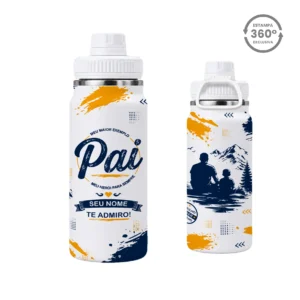 Garrafa Térmica com Alça 600ml – Pai, Meu Maior Exemplo