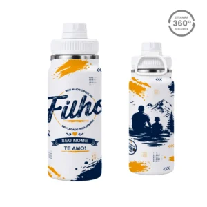 Garrafa Térmica com Alça 600ml – Filho, Meu Maior Orgulho