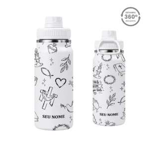 Garrafa Térmica com Alça 600ml – Tudo Posso (Fp 4:13)
