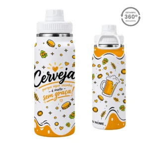 Garrafa Térmica com Alça 800ml – Água Sem Graça