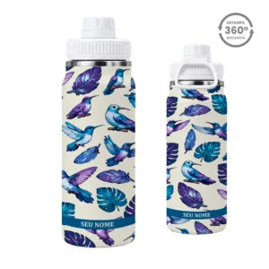 Garrafa Térmica com Alça 800ml – Beija-Flor