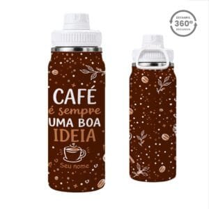 Garrafa Térmica com Alça 800ml – Café Sempre é uma Boa Ideia