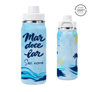 Garrafa Térmica com Alça 800ml – Mar Doce Lar