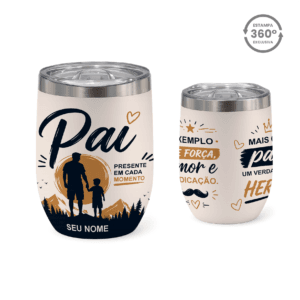 Copo Cuia Térmico 360ml – Pai Verdadeiro Herói
