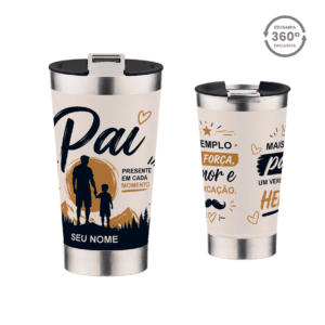 Copo Térmico 473ml – Pai Verdadeiro Herói
