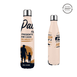 Garrafa Térmica Slim 500ml – Pai Verdadeiro Herói