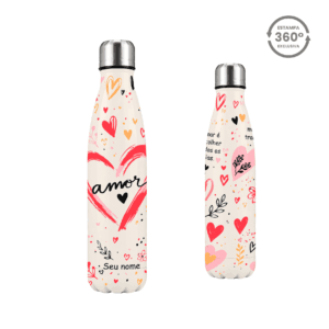 Garrafa Térmica Slim 500ml – Amor Escrito
