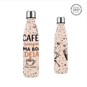 Garrafa Térmica Slim 500ml – Café Sempre é uma Boa Ideia
