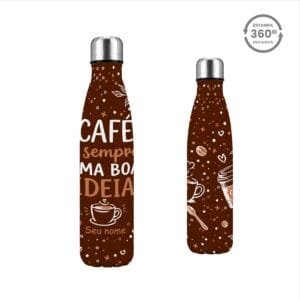 Garrafa Térmica Slim 500ml – Café Sempre é uma Boa Ideia