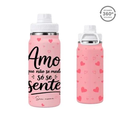 (5) GARRAFAS TÉRMICA 600ml--amor que sente