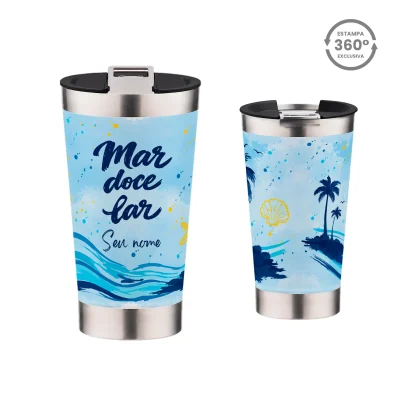(5) MOCKUP COPO TERMICO 473ml- MAR DOCE LAR